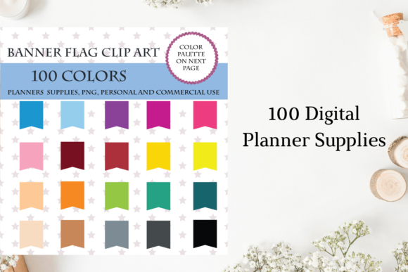 100 Banners Flag Clipart for Scrapbooking: A Versatile Resource for Creative Projects