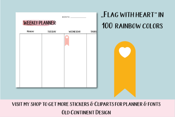100 Banners Flag with Heart Clipart: A Versatile Collection for Creativity and Planning