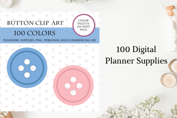 100 Buttons Clipart for Creative Projects