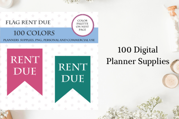 100 Flags Rent Due Clipart for Creative and Practical Use