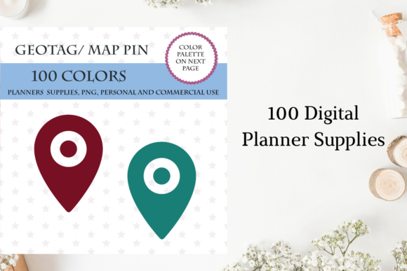 100 Geotag Clipart, Map Pin Icons