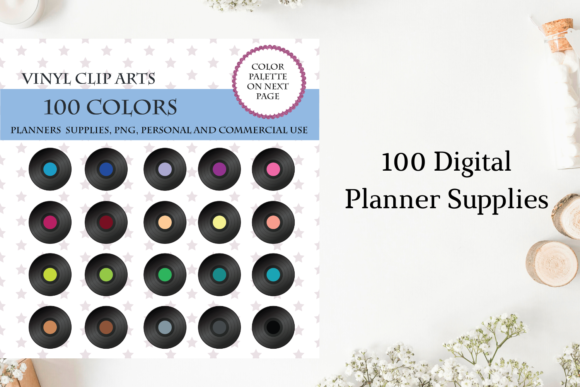100 Vinyl Clipart, Music Record Clipart: A Versatile Creative Resource