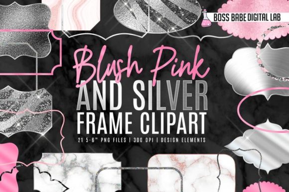 Blush Pink and Silver Frame Clipart: Strategic Use for Professional and Creative Projects