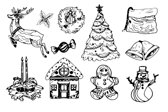 Christmas Decorative Elements Set