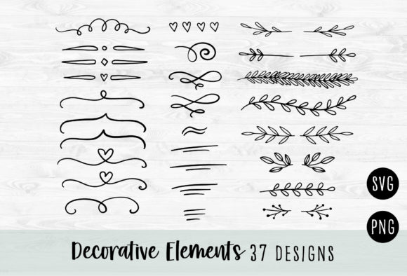 Decorative Elements and Branches SVG