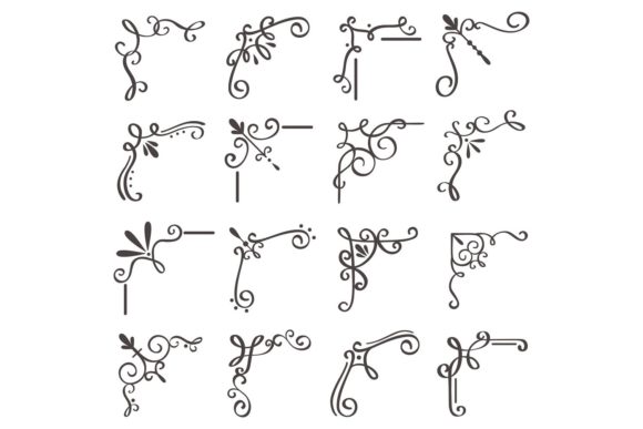 Decorative Swirls Corners: A Timeless Design Element for Modern and Vintage Projects