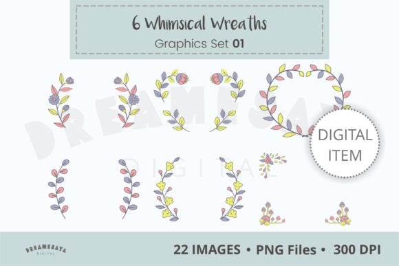 Decorative Wreaths Laurels Clipart 01: A Versatile Digital Asset for Creative Projects