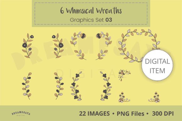 Decorative Wreaths Laurels Clipart 03: A Versatile Tool for Creative Projects