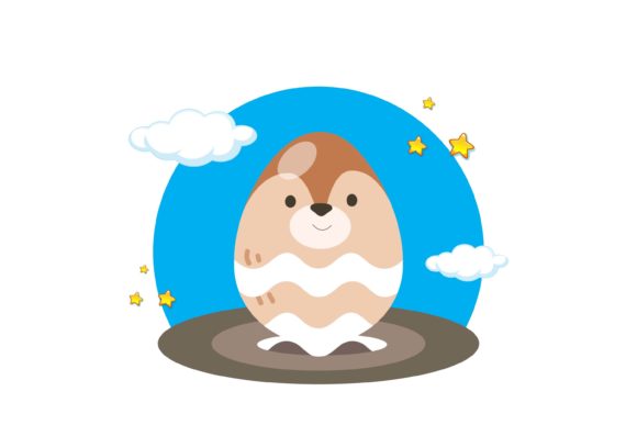 Easter Egg Decorative Cloud Background