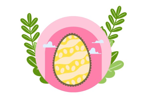 Easter Egg with Scalloped Decorative: A Versatile Design Asset for Creative Professionals