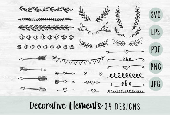 Hand Drawn Decorative Elements SVG