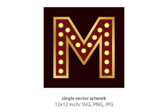 Lights Bulbs Inside Decorative Letter M