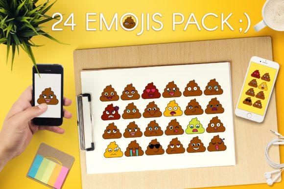 Poop Emoji Set: A Playful Way to Express Emotions with Cartoon Turd Emoticons