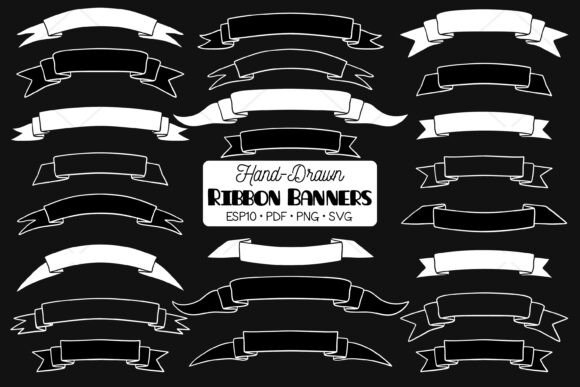 Ribbon Banner White, Decorative Scroll: A Timeless Addition to Your Creative Projects