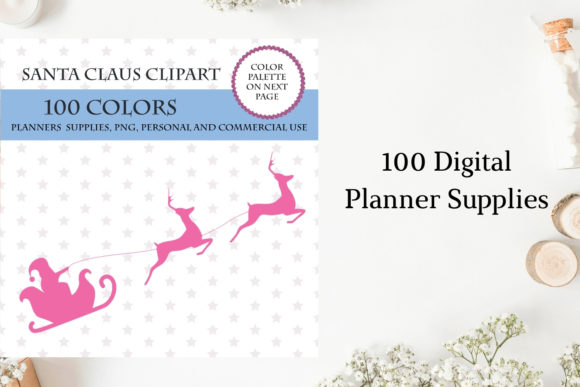 Santa Claus Clipart on Sleigh