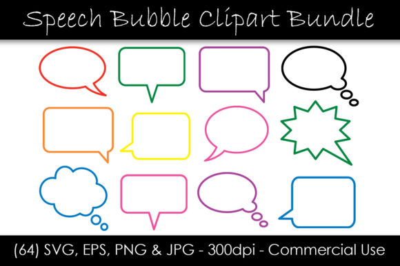 Speech Bubble Clipart - Outline