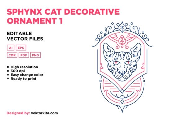 Sphynx Cat Decorative Ornament 1: A Unique Blend of Art and Wildlife Inspiration