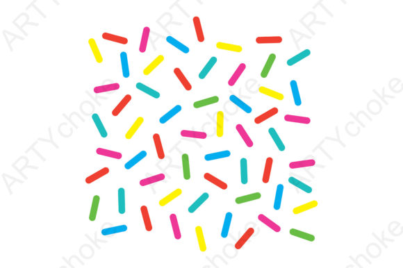 Sprinkles Donut Glaze Decorative Element for Cricut and Silhouette Cutting Machines