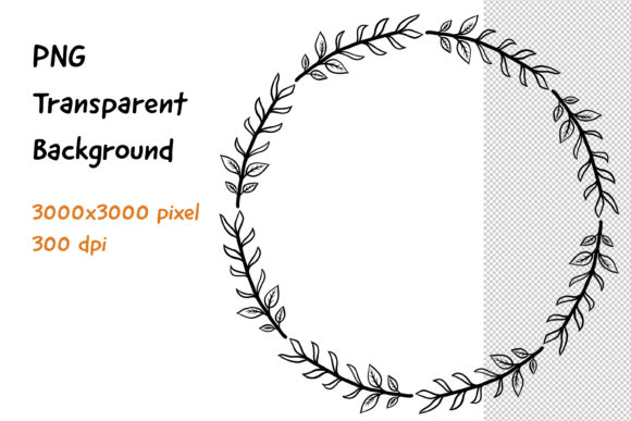 Wreath Frame Black and White -20: A Versatile Design Element for Creative Projects