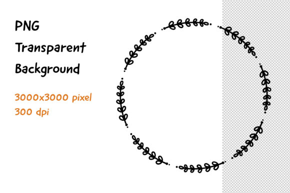 Wreath Frame Black and White -7: A Versatile Design Element for Creative Projects